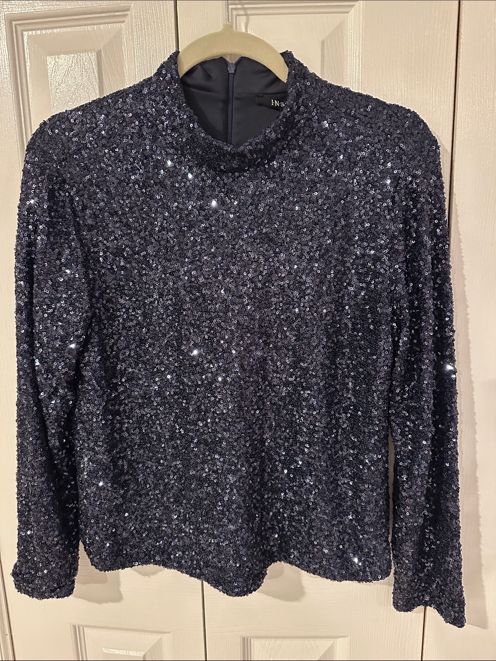 Insight Navy Sequined Long-Sleeve Top | NWT | M